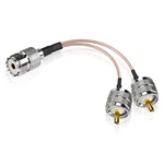 Uhf Female To Dual Splitter Cable SO239 PL-259 Extension Cord RG3. Fixed Price $14.61.