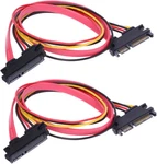 Rlecs 2-PACK 50CM Sata Power Cable (7+15) Plug To Female Jack. Fixed Price $13.26.