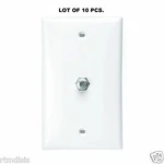 Lot Of 10 Leviton White Coaxial Cable Wall Plate Video Jack F-type Catv 80781-W. Fixed Price $17.92.