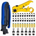 Gaobige Cable Crimper Kit, Coaxial Compression Tool Adjustable RG6 Blue. Fixed Price $47.88.