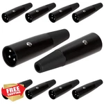 Cmple 10 Pack Xlr 3-PIN Male Mic Connector, Metal Audio Cable Jack. Fixed Price $27.99.