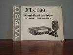 Operation Manual For Yaesu FT-5100 Used (rough) Condition Copyright 1992. Fixed Price $10.00.