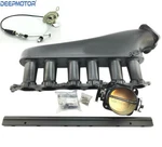 Deepmotor 2JZ-GTE 90MM Billet Intake Manifold Fuel Rail Throttle Body Set +cable. Fixed Price $549.99.