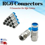 Type Connector RG6 Cable Coaxial Compression Fitting Lot. Fixed Price $29.50.