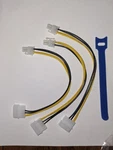 3-PACK LP4 Molex Male To Atx Pin Auxiliary Power Adapter Cable 9.5-INC.... Fixed Price $25.00.