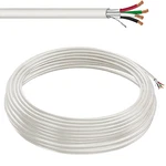 22 Awg 4 Conductor Stranded Shielded Plenum Cable White CL3P Jacket For Security. Fixed Price $52.99.