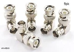 5PK Bnc Right-angle To Female Coaxial Adapter, Cablesonline AV-A55-5. Fixed Price $13.95.