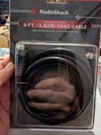 Radioshack 6FT RG-6/U 75OHM Coax Cable #1500018. Fixed Price $6.99.