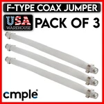 F-type Cable Jumper Through Window/door Flat Coaxial Antenna Cord 8" 3 Pcs. Fixed Price $9.99.