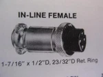 2X Cb Microphone Mobile Connector 5, 7 8 Pin Female In-line Cable Mount. Fixed Price $9.95.