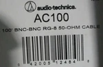 Audio Technica AC100 100' Bnc To RG8 50 Ohm Cable Wireless Mic Antenna. Fixed Price $199.00.