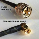 RFC240 PL259 Uhf Male To Sma Right Angle Coax Cable Lot. Fixed Price $64.39.