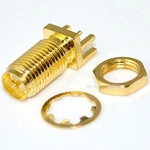 Rp Sma Female Jack With Nut Edge Mount Pcb Board Straight Bulkhead Rf Coaxial. Fixed Price $8.61.