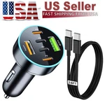 6 Port Usb Super Fast Car Charger Adapter For Iphone Samsung Android Cell. Fixed Price $10.99.