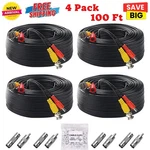 4PK 100FT Video Power Cables, Bnc Extension Surveillance Camera Wires Cctv, Dvr. Fixed Price $41.73.