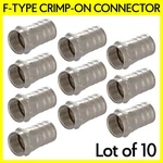 100PCS F-type Crimp-on Plug Connector For RG6 Coaxial Cable Tv Antenna Satellite. Fixed Price $24.49.