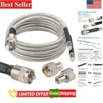 3FT Low Loss RG8X Cb Coax Cable Dual Fme And PL-259 Connectors For Flexibility. Fixed Price $33.99.