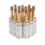 Banana Plug Dual Screw 24K Gold Plated Speaker Wire Jack Connector Multi-pck Lot. Fixed Price $89.95.