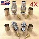 4PCS Bnc Male Crimp Adapter Rf Connectors For RG8/RG8U/RG213/LMR400 Coax Wire. Fixed Price $10.79.