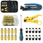 Gaobige Cable Crimper Tool Kit, Coaxial Compression For RG6 Gold. Fixed Price $41.13.