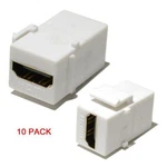 White Hdmi Connector Keystone Insert Jack Female Adapter Coupler 10/PK. Fixed Price $13.95.
