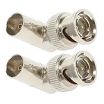 2 Pcs Bnc Female Right Angle Adapter Coaxial Cable Connector Nickel. Fixed Price $12.34.