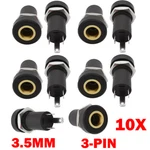 10X 3.5MM Audio Female Jack Socket 3-POLE Stereo Solder Panel Mount Adapter Nuts. Fixed Price $10.28.