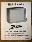 Zenith Service Manual 1961 Television Receivers TV-26. Fixed Price $8.00.