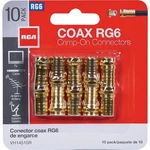 Rca RG6 Crimp-on Coaxial F-connector (10-PACK) VH14510R. Fixed Price $11.53.