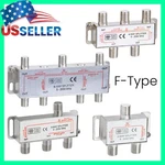 4-WAY F-type Coax Cable Splitter Balanced Digital Tv Antenna Satellite Adapter. Fixed Price $12.39.