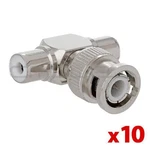 Bnc Plug 2 Rca Female Jack Adapter Coax Cable Connector Video Cctv 10PCS. Fixed Price $17.49.