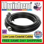 Uniden UNI-118 Low Loss 50 Ohm Coaxial Cable 15FT Male Connectors Cb. Fixed Price $17.95.
