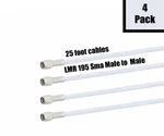 Sma Male To LMR-195 Low Loss Coax, 25 Ft Cables Pack Of 4. Fixed Price $64.99.