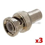 3 Bnc Rca Adapter Female Coaxial Cable Connector Coupler. Fixed Price $10.39.
