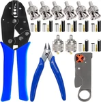 Mxuteuk Coaxial Cable Tool Kit,bnc Crimp With 8PCS Bnc/uhf Male Conne. Fixed Price $32.06.