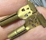 Vtg Antique Lot (2) Crimp Terminal Connector Brass 1" Female 1900S Era Unique. Fixed Price $15.00.
