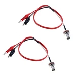 Oiyagai 2PCS Bnc Bulkhead Double Alligator Clips Female, Black, Red. Fixed Price $20.67.