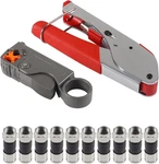 Diann Cable Crimper Coaxial Compression Tool Kit Wire Stripper With 10PCS F. Fixed Price $19.99.
