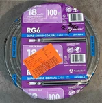 Southwire 56918443 100 Ft. RG6 Quad Shield Black Cm Coaxial Cable. Fixed Price $25.05.