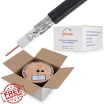 Cables Direct 500FT RG6 Dual Shield Coaxial Reel Black. Fixed Price $203.99.