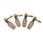 Wjstn Banana Plug To 4MM Female Jack Adapter, Speaker Audio Black And Red. Fixed Price $16.88.
