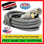 Procomm PR12-8X Cb Radio Coax Cable 12' Mini Plug-plug Antenna 6 Gauge Pack. Fixed Price $24.95.