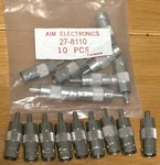 Lot Of 22 Aim Cambridge Electronics 28-8110 Rca Bnc Female Adapters. Fixed Price $24.00.