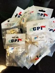 Cpi SB-105BG 3-PIECE Bnc Male Crimp For RF59/62 Pvc All Gold Finish Lot Of 16. Fixed Price $11.00.