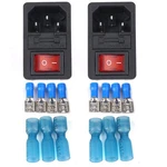 Urbest 2PCS Male Power Socket 6A 250V 10A 125VAC Inlet Module Plug 5A Fuse.... Fixed Price $17.21.