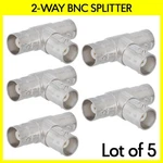 5 Pack Bnc To Jacks Adapter Coaxial 2-WAY Splitter Coupler. Fixed Price $11.49.