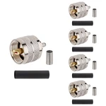 Mookeerf PL-259 Uhf Male Plug Crimp Coax Connector Adapter For RG58 100FT. Fixed Price $18.99.