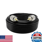 Rydocyee Cb Coax Cable 50 Feet Solid Copper Uhf Male PL-259 Low Loss RG58 Ham Ra. Fixed Price $54.06.