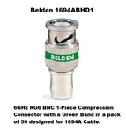 BOX-50 Belden 1694ABHD1 6G-SDI 1-PIECE Bnc Compression Connectors. Fixed Price $199.00.