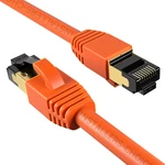 CAT8 Ethernet Cable RJ45 Shielded High Speed 40GBPS Internet Orange Copper Lot. Fixed Price $144.36.